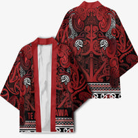 Aotearoa Iwi Te Arawa Kimono Maori Wharenui House Tribal Pattern LT9 - Polynesian Pride