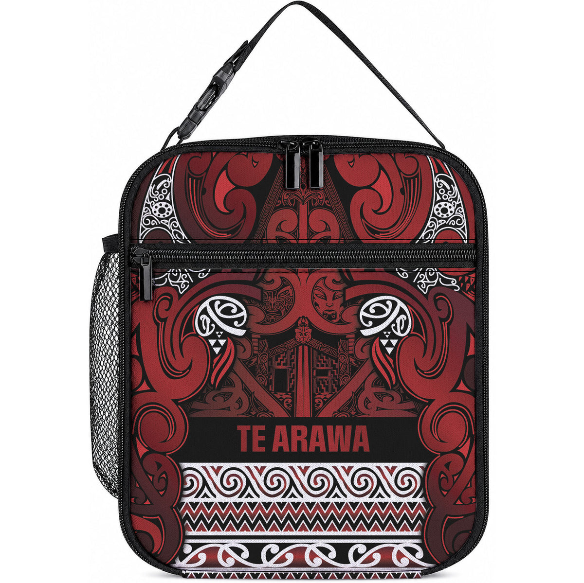 Aotearoa Iwi Te Arawa Lunch Bag Maori Wharenui House Tribal Pattern