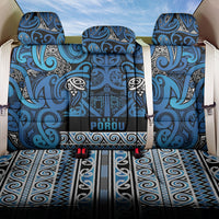 Aotearoa Iwi Ngati Porou Back Car Seat Cover Maori Wharenui House Tribal Pattern LT9 One Size Blue - Polynesian Pride