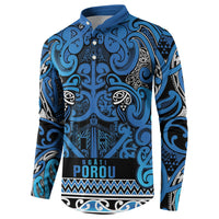 Aotearoa Iwi Ngati Porou Button Sweatshirt Maori Wharenui House Tribal Pattern LT9 - Polynesian Pride