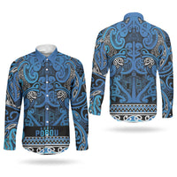 Aotearoa Iwi Ngati Porou Couples Matching Short Sleeve Bodycon Dress and Long Sleeve Button Shirt Maori Wharenui House Tribal Pattern LT9 - Polynesian Pride