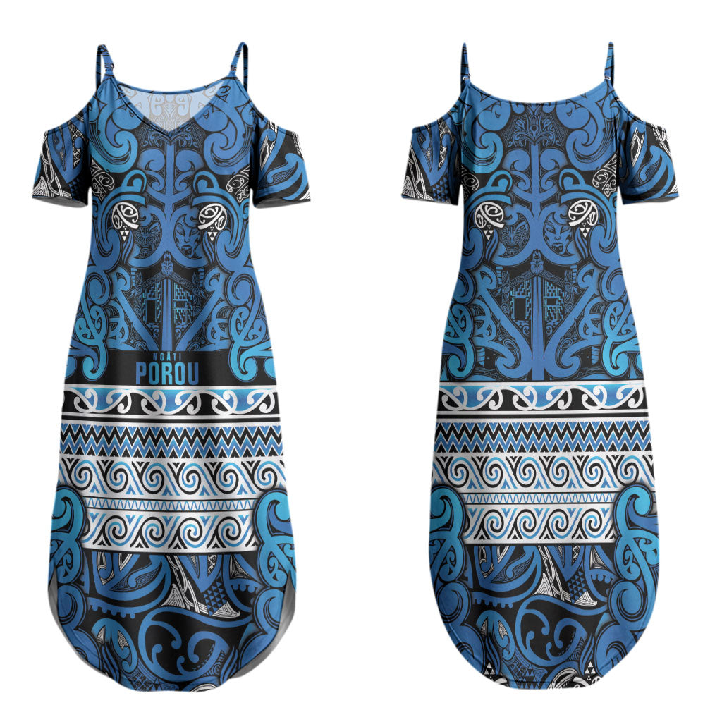 Aotearoa Iwi Ngati Porou Couples Matching Summer Maxi Dress and Hawaiian Shirt Maori Wharenui House Tribal Pattern LT9 - Polynesian Pride