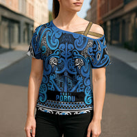 Aotearoa Iwi Ngati Porou Cross Shoulder Shirt Maori Wharenui House Tribal Pattern LT9 - Polynesian Pride