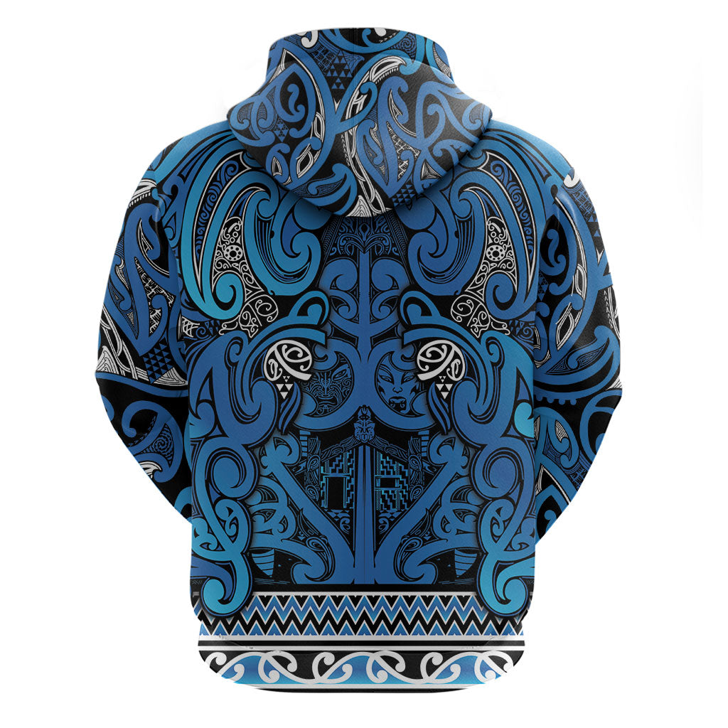 Aotearoa Iwi Ngati Porou Hoodie Maori Wharenui House Tribal Pattern LT9 - Polynesian Pride