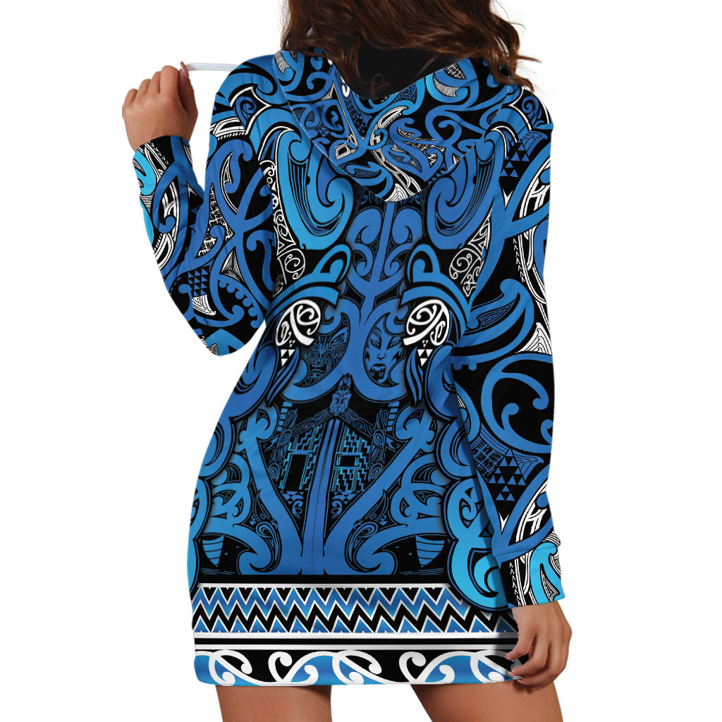 Aotearoa Iwi Ngati Porou Hoodie Dress Maori Wharenui House Tribal Pattern LT9 - Polynesian Pride