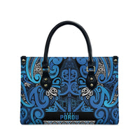 Aotearoa Iwi Ngati Porou Leather Bag Maori Wharenui House Tribal Pattern LT9 - Polynesian Pride