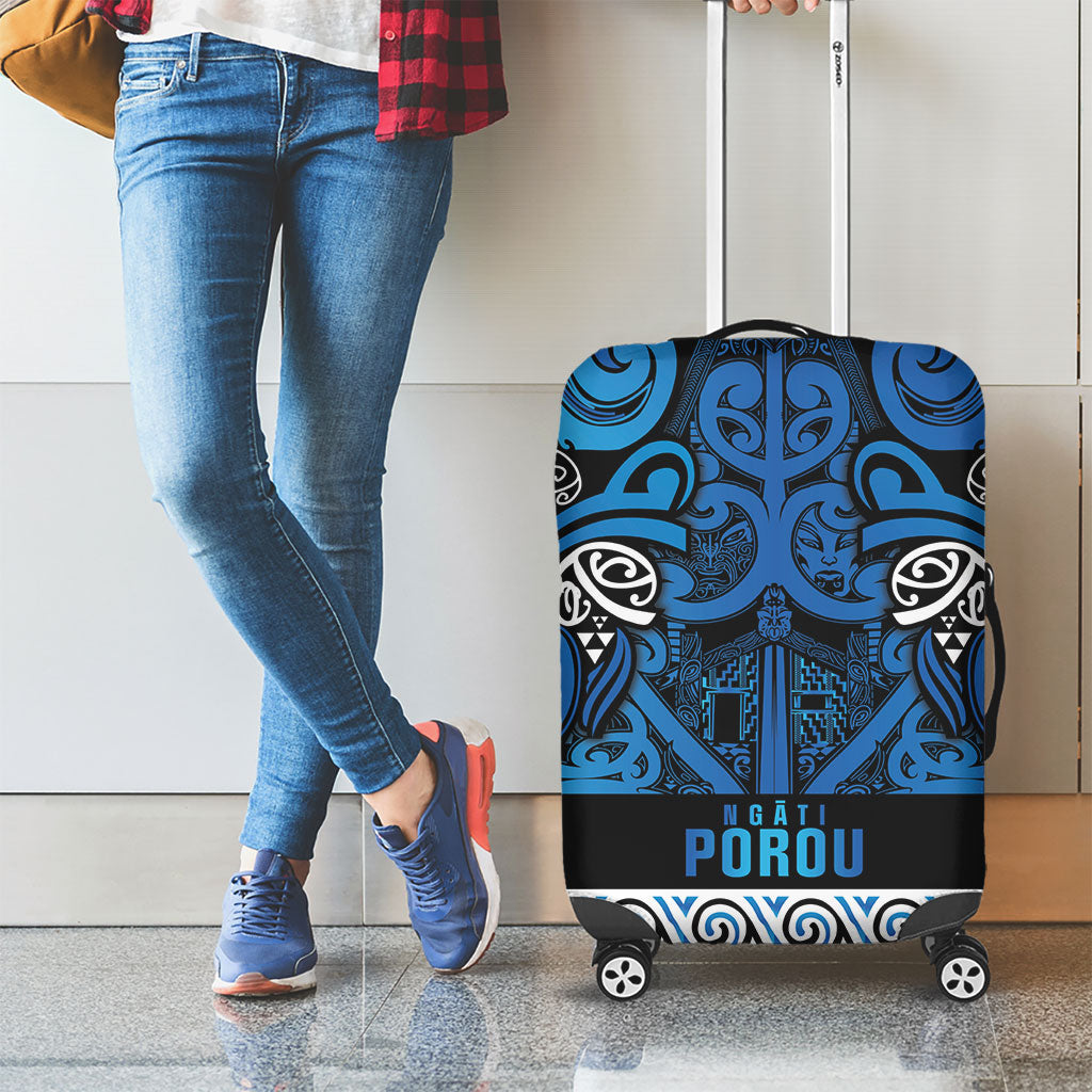Aotearoa Iwi Ngati Porou Luggage Cover Maori Wharenui House Tribal Pattern LT9 - Polynesian Pride