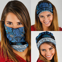 Aotearoa Iwi Ngati Porou Neck Gaiter Maori Wharenui House Tribal Pattern LT9 - Polynesian Pride