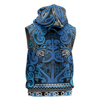 Aotearoa Iwi Ngati Porou Sleeveless Hoodie Maori Wharenui House Tribal Pattern LT9 - Polynesian Pride