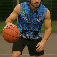 Aotearoa Iwi Ngati Porou Sleeveless Zip Hoodie Maori Wharenui House Tribal Pattern LT9 - Polynesian Pride