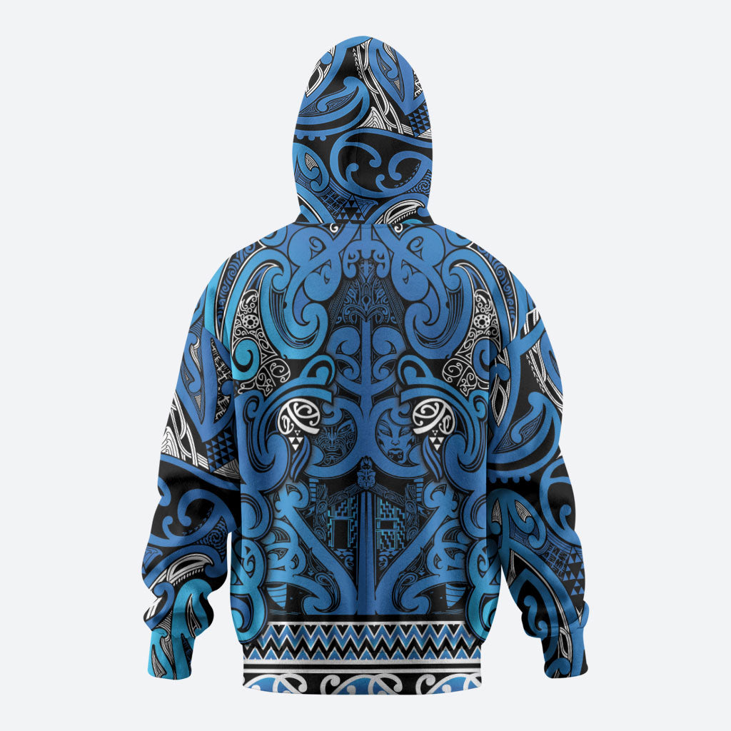 Aotearoa Iwi Ngati Porou Zip Hoodie Maori Wharenui House Tribal Pattern LT9 - Polynesian Pride