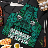 Aotearoa Iwi Ngai Tahu Apron Maori Wharenui House Tribal Pattern LT9 Turquoise - Polynesian Pride