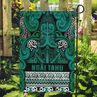 Aotearoa Iwi Ngai Tahu Garden Flag Maori Wharenui House Tribal Pattern LT9 Garden Flag Turquoise - Polynesian Pride