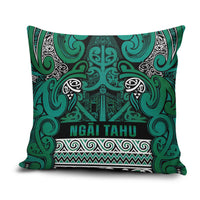 Aotearoa Iwi Ngai Tahu Pillow Cover Maori Wharenui House Tribal Pattern LT9 Turquoise - Polynesian Pride