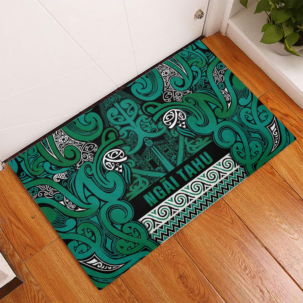 Aotearoa Iwi Ngai Tahu Rubber Doormat Maori Wharenui House Tribal Pattern LT9 - Polynesian Pride