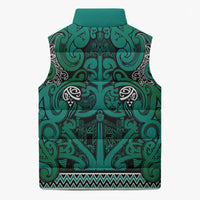 Aotearoa Iwi Ngai Tahu Sleeveless Puffer Jacket Maori Wharenui House Tribal Pattern LT9 - Polynesian Pride