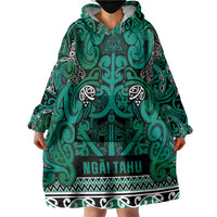 Aotearoa Iwi Ngai Tahu Wearable Blanket Hoodie Maori Wharenui House Tribal Pattern LT9 - Polynesian Pride
