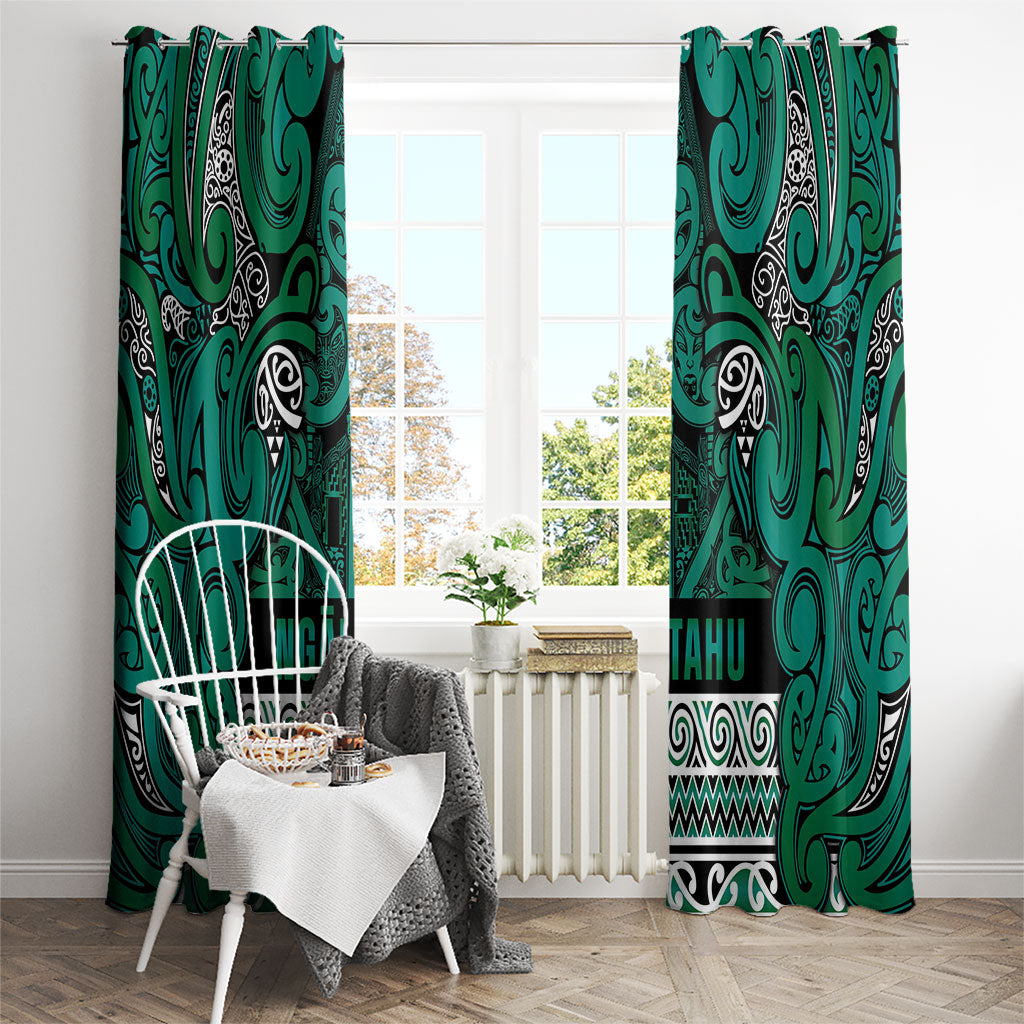 Aotearoa Iwi Ngai Tahu Window Curtain Maori Wharenui House Tribal Pattern LT9 - Polynesian Pride