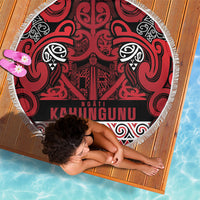 Aotearoa Iwi Ngati Kahungunu Beach Blanket Maori Wharenui House Tribal Pattern LT9 - Polynesian Pride