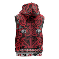 Aotearoa Iwi Ngati Kahungunu Sleeveless Hoodie Maori Wharenui House Tribal Pattern LT9 - Polynesian Pride