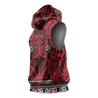 Aotearoa Iwi Ngati Kahungunu Sleeveless Hoodie Maori Wharenui House Tribal Pattern LT9 - Polynesian Pride