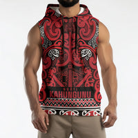 Aotearoa Iwi Ngati Kahungunu Sleeveless Hoodie Maori Wharenui House Tribal Pattern LT9 - Polynesian Pride