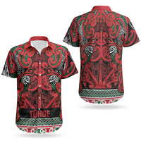 Aotearoa Iwi Tuhoe Couples Matching Puletasi and Hawaiian Shirt Maori Wharenui House Tribal Pattern LT9 - Polynesian Pride