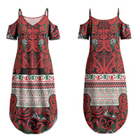Aotearoa Iwi Tuhoe Couples Matching Summer Maxi Dress and Hawaiian Shirt Maori Wharenui House Tribal Pattern LT9 - Polynesian Pride