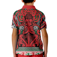 Aotearoa Iwi Tuhoe Kid Polo Shirt Maori Wharenui House Tribal Pattern LT9 - Polynesian Pride
