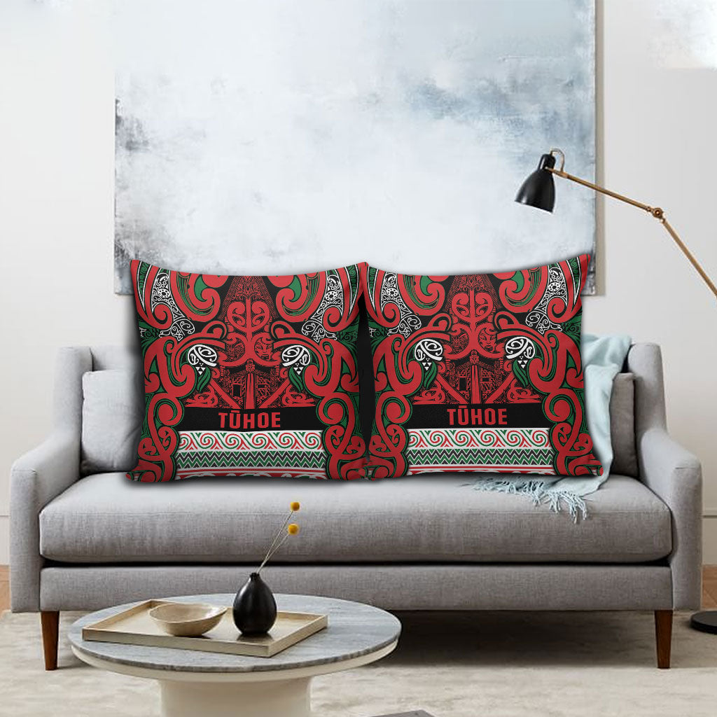 Aotearoa Iwi Tuhoe Pillow Cover Maori Wharenui House Tribal Pattern LT9 - Polynesian Pride