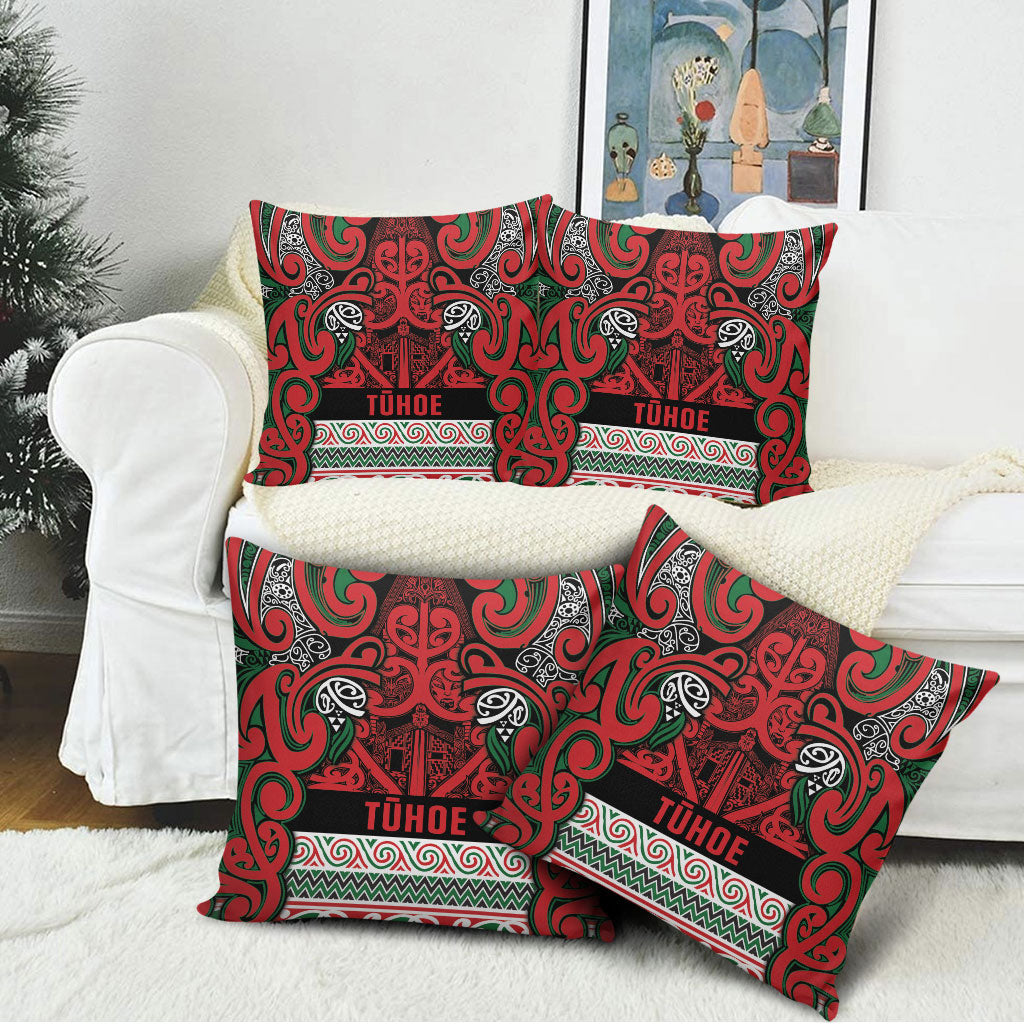 Aotearoa Iwi Tuhoe Pillow Cover Maori Wharenui House Tribal Pattern LT9 - Polynesian Pride