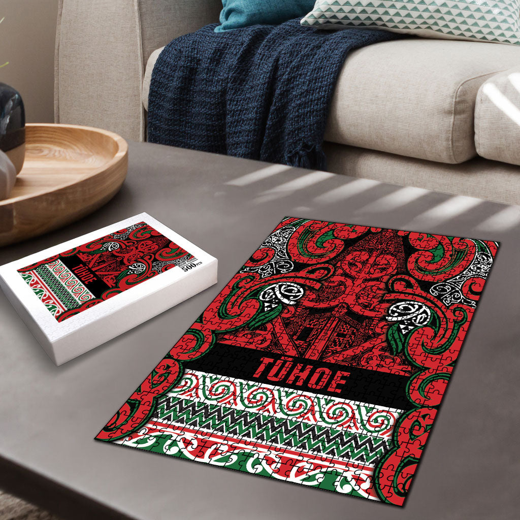 Aotearoa Iwi Tuhoe Puzzle Maori Wharenui House Tribal Pattern LT9 - Polynesian Pride