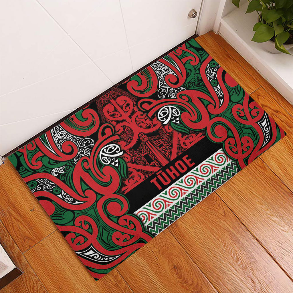 Aotearoa Iwi Tuhoe Rubber Doormat Maori Wharenui House Tribal Pattern LT9 - Polynesian Pride