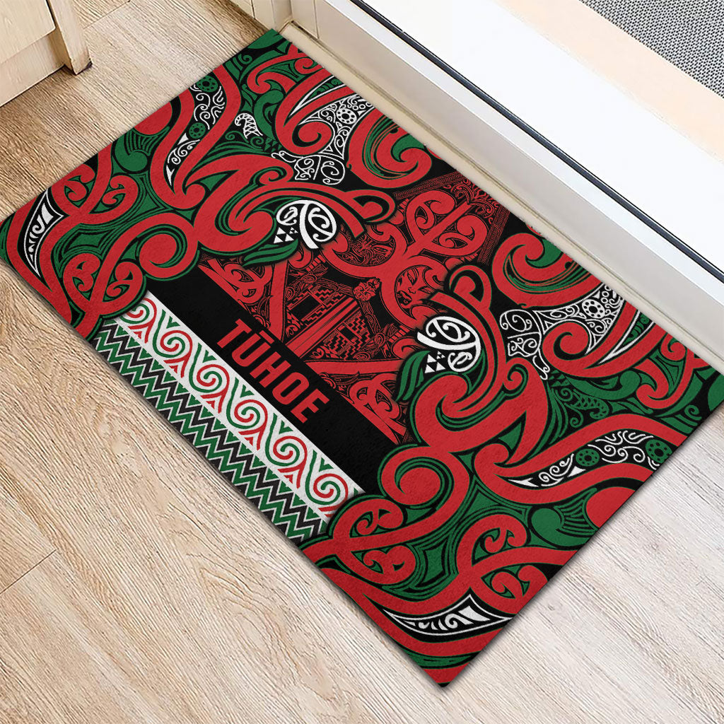 Aotearoa Iwi Tuhoe Rubber Doormat Maori Wharenui House Tribal Pattern LT9 - Polynesian Pride