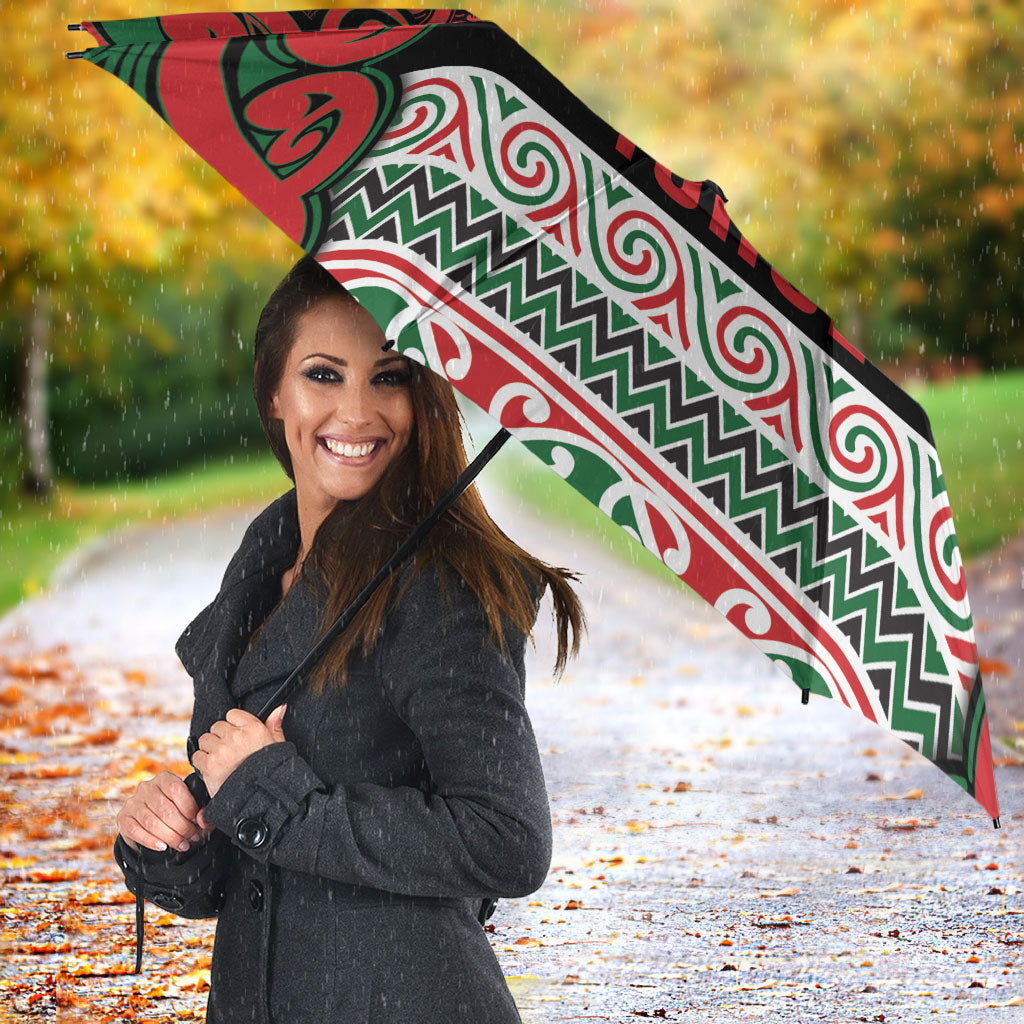 Aotearoa Iwi Tuhoe Umbrella Maori Wharenui House Tribal Pattern LT9 - Polynesian Pride