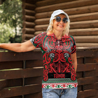 Aotearoa Iwi Tuhoe Women Polo Shirt Maori Wharenui House Tribal Pattern LT9 - Polynesian Pride