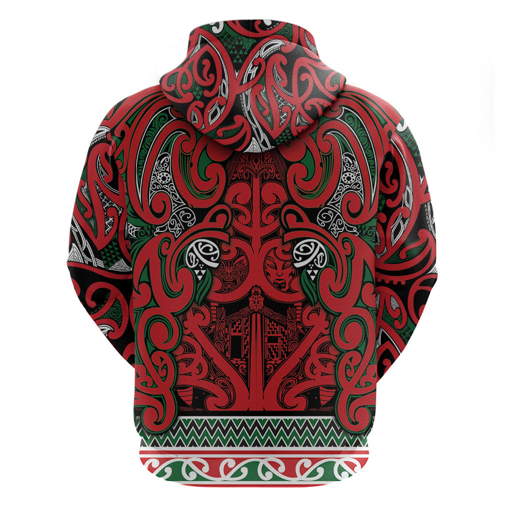 Aotearoa Iwi Tuhoe Zip Hoodie Maori Wharenui House Tribal Pattern LT9 - Polynesian Pride