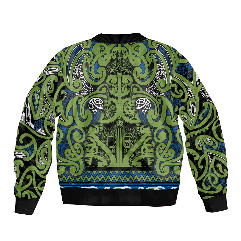 Aotearoa Iwi Whakatohea Bomber Jacket Maori Wharenui House Tribal Pattern LT9 - Polynesian Pride
