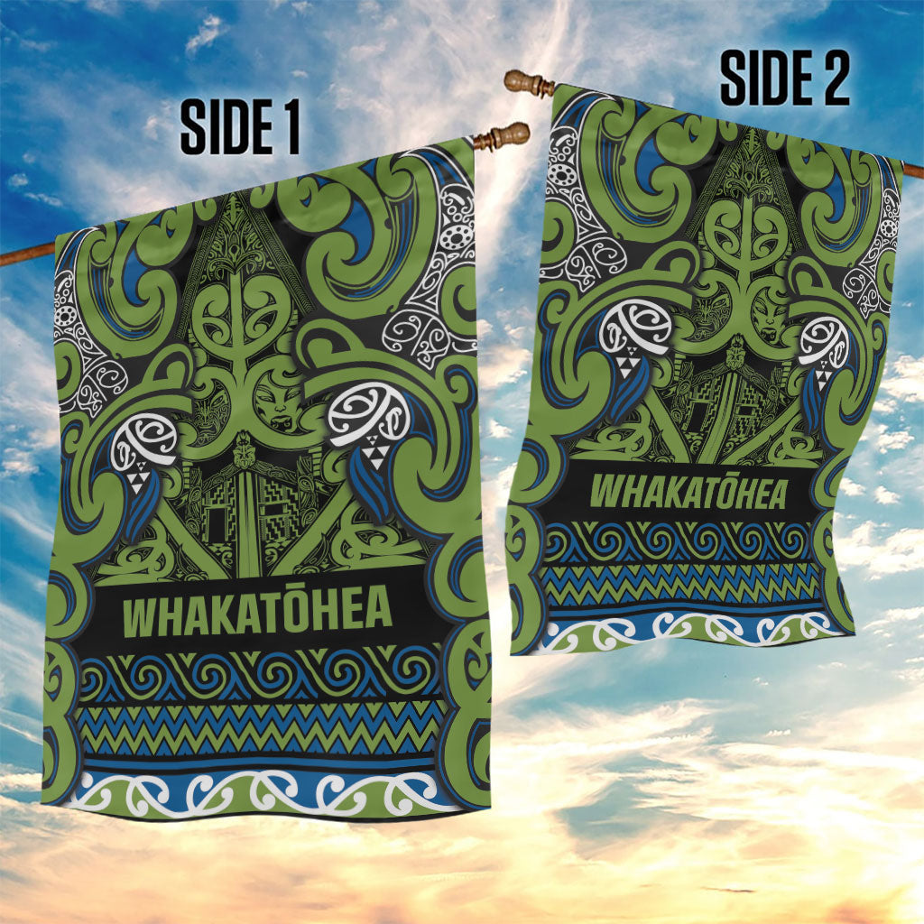 Aotearoa Iwi Whakatohea Garden Flag Maori Wharenui House Tribal Pattern LT9 - Polynesian Pride