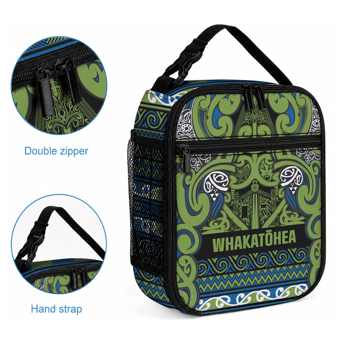 Aotearoa Iwi Whakatohea Lunch Bag Maori Wharenui House Tribal Pattern