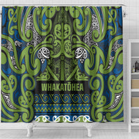 Aotearoa Iwi Whakatohea Shower Curtain Maori Wharenui House Tribal Pattern LT9 - Polynesian Pride