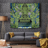 Aotearoa Iwi Whakatohea Tapestry Maori Wharenui House Tribal Pattern LT9 Olive green - Polynesian Pride