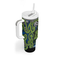 Aotearoa Iwi Whakatohea Tumbler With Handle Maori Wharenui House Tribal Pattern LT9 - Polynesian Pride