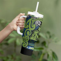Aotearoa Iwi Whakatohea Tumbler With Handle Maori Wharenui House Tribal Pattern LT9 - Polynesian Pride