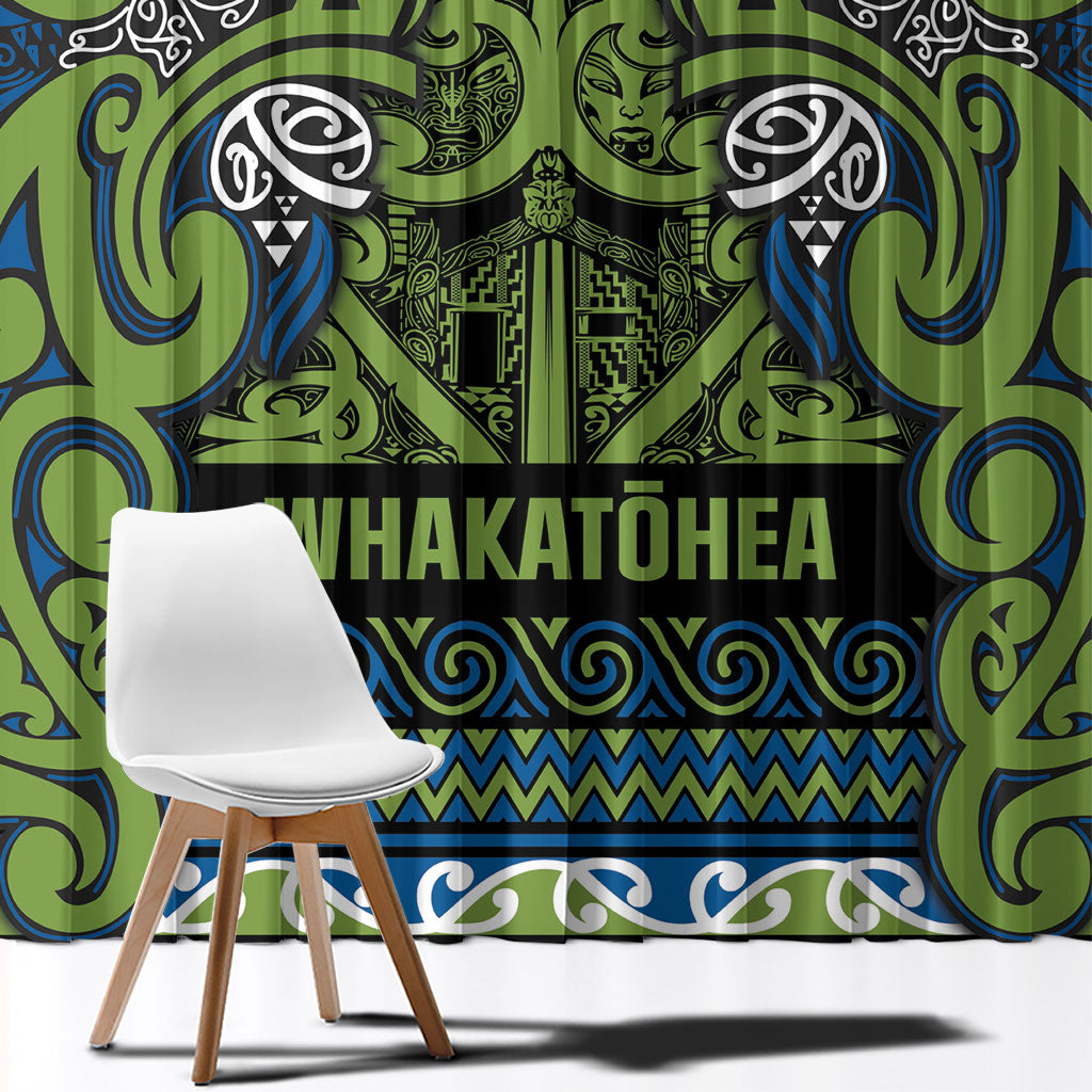 Aotearoa Iwi Whakatohea Window Curtain Maori Wharenui House Tribal Pattern LT9 - Polynesian Pride
