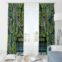Aotearoa Iwi Whakatohea Window Curtain Maori Wharenui House Tribal Pattern LT9 - Polynesian Pride