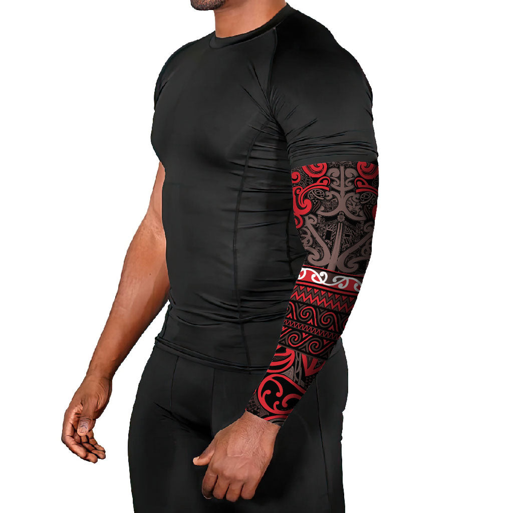 Aotearoa Iwi Ngati Awa Arm Sleeves Maori Wharenui House Tribal Pattern LT9 - Polynesian Pride