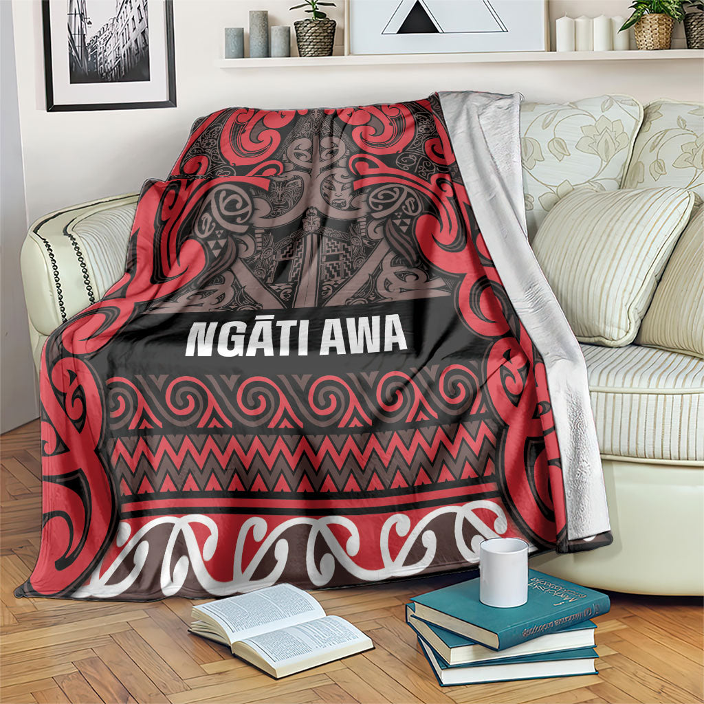 Aotearoa Iwi Ngati Awa Blanket Maori Wharenui House Tribal Pattern LT9 Red - Polynesian Pride