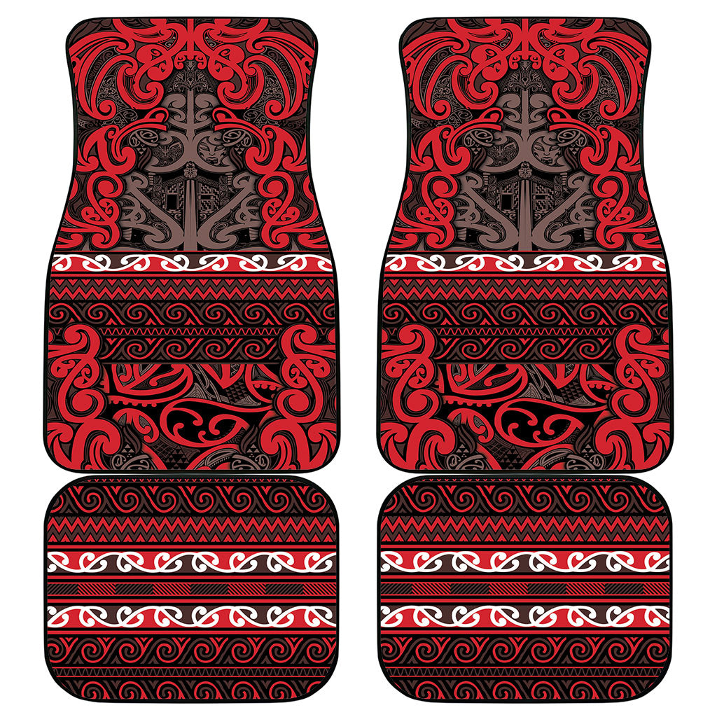 Aotearoa Iwi Ngati Awa Car Mats Maori Wharenui House Tribal Pattern LT9 - Polynesian Pride