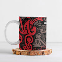 Aotearoa Iwi Ngati Awa Ceramic Mug Maori Wharenui House Tribal Pattern LT9 Red - Polynesian Pride